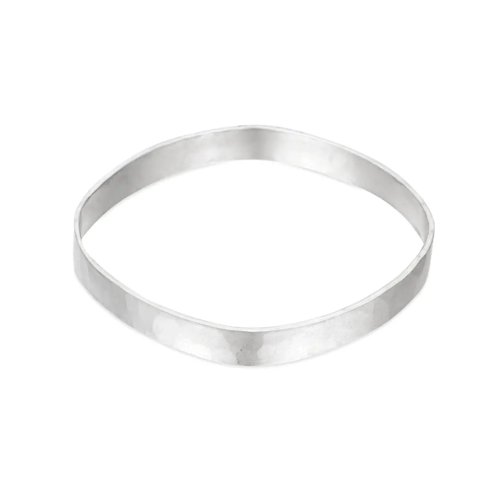 8mm Silver Square Densa Bangle