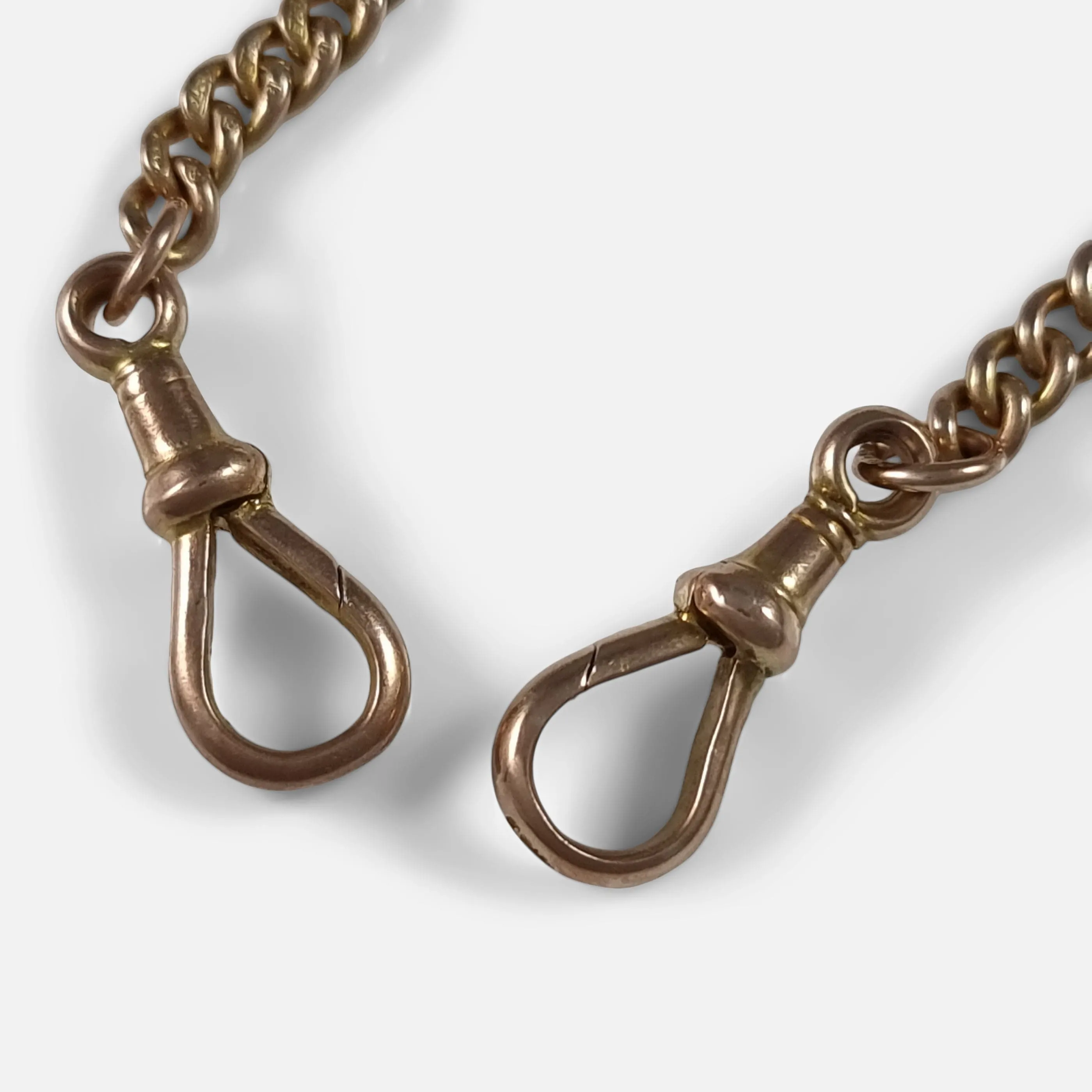 9ct Yellow Gold Double Albert Watch Chain - 1920 - 28.6 grams