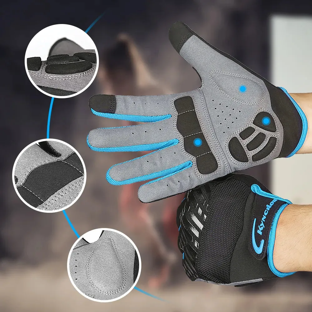 Autumn Winter Outdoor Bike Cycling Gloves Full Finger Touchscreen Anti-slip Shock Wear Hiking Running Motorcycle Gloves Men