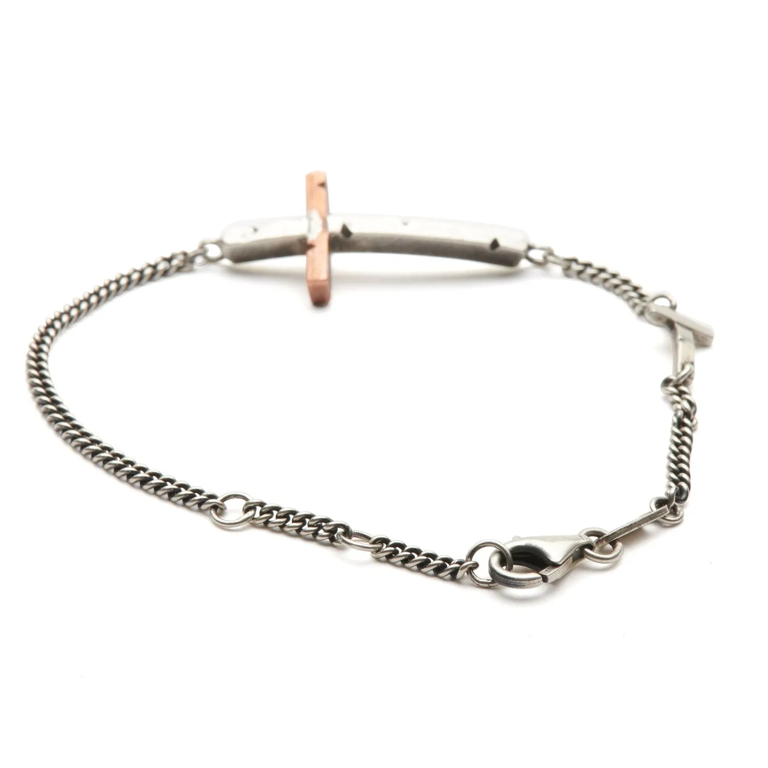 Double Copper Cross Bracelet