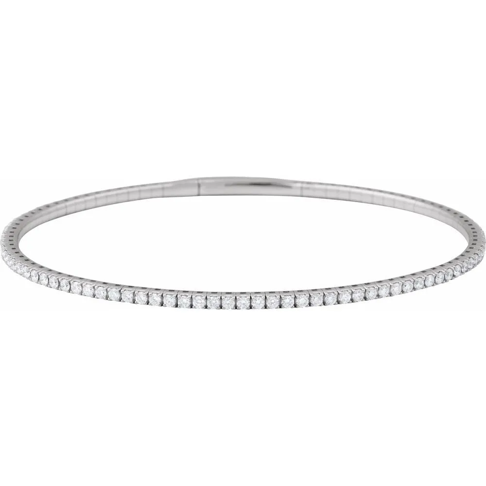 Lab-Grown Diamond Flexible Bangle