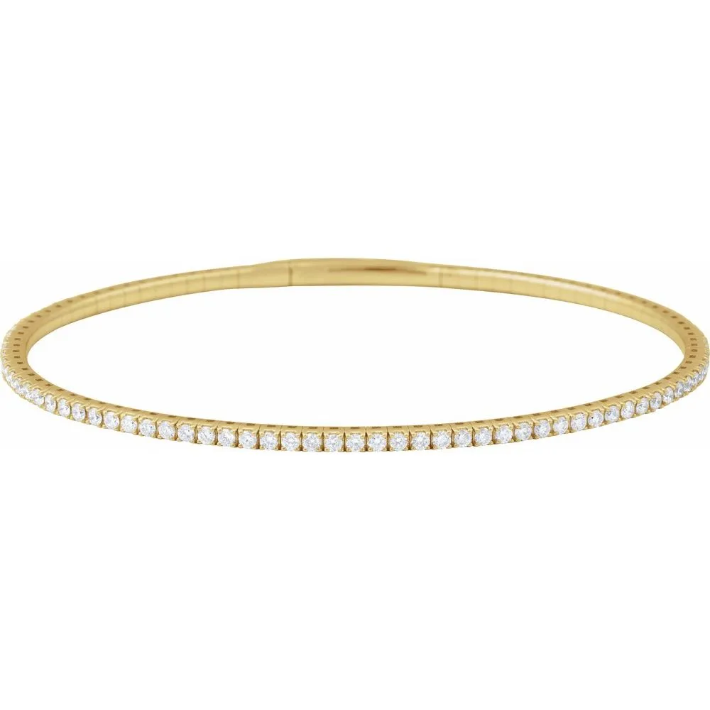 Lab-Grown Diamond Flexible Bangle