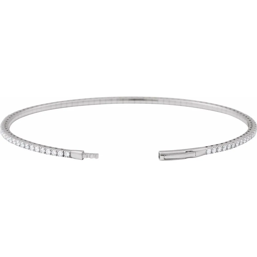 Lab-Grown Diamond Flexible Bangle
