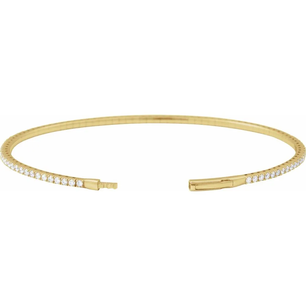 Lab-Grown Diamond Flexible Bangle