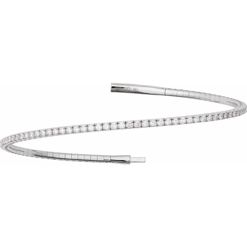 Lab-Grown Diamond Flexible Bangle