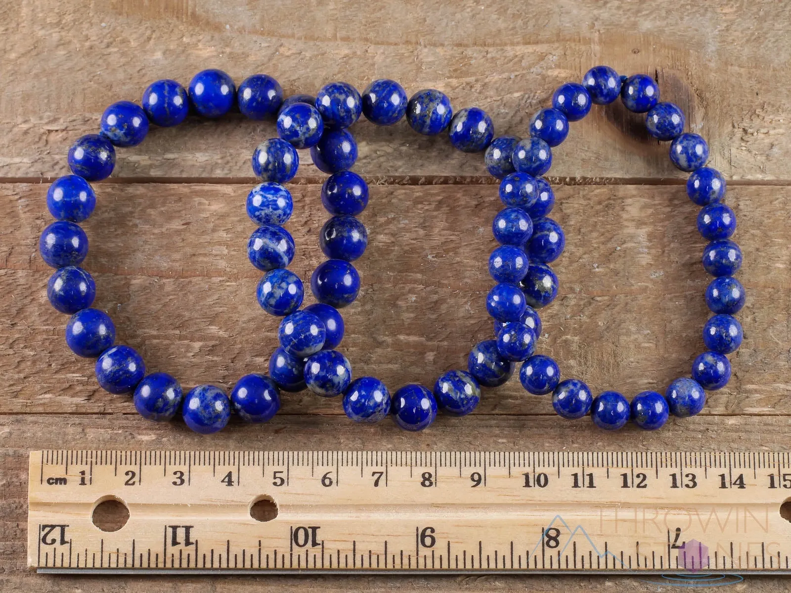 LAPIS LAZULI Crystal Bracelet - Bright Blue, Round Beads - Beaded Bracelet, Handmade Jewelry, Healing Crystal Bracelet,  E0592