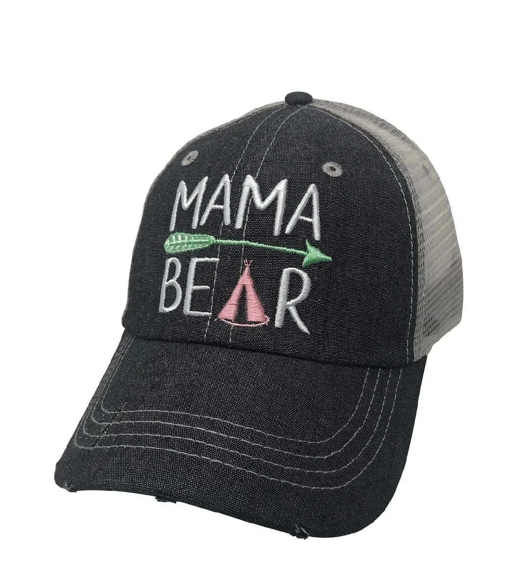 Mama Bear Embroidered Hat Cap