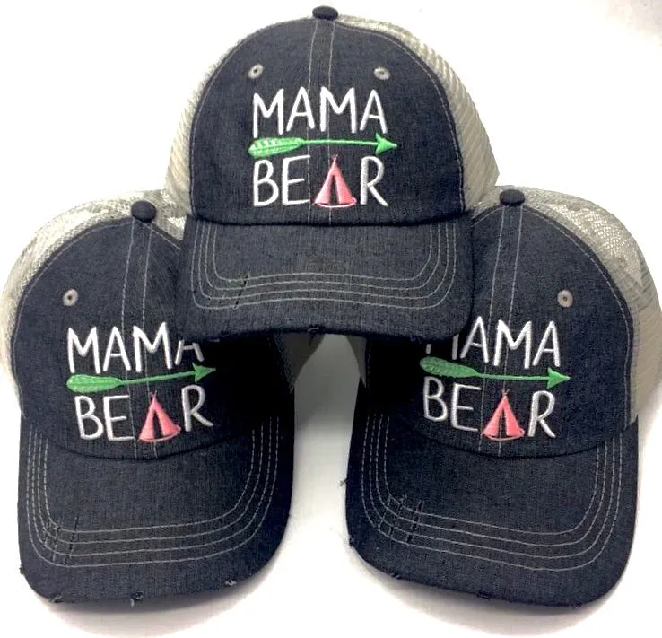 Mama Bear Embroidered Hat Cap