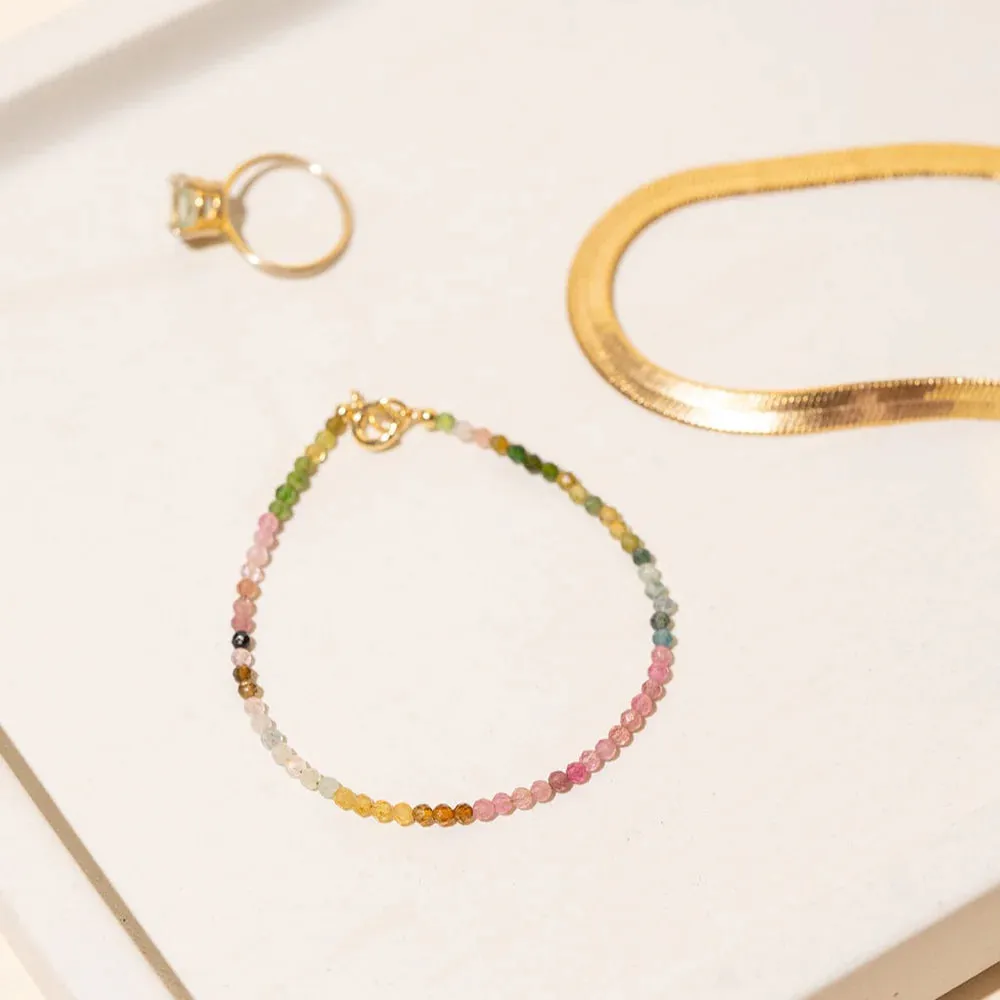 Petite Crystal Gemstone Stacking Bracelets