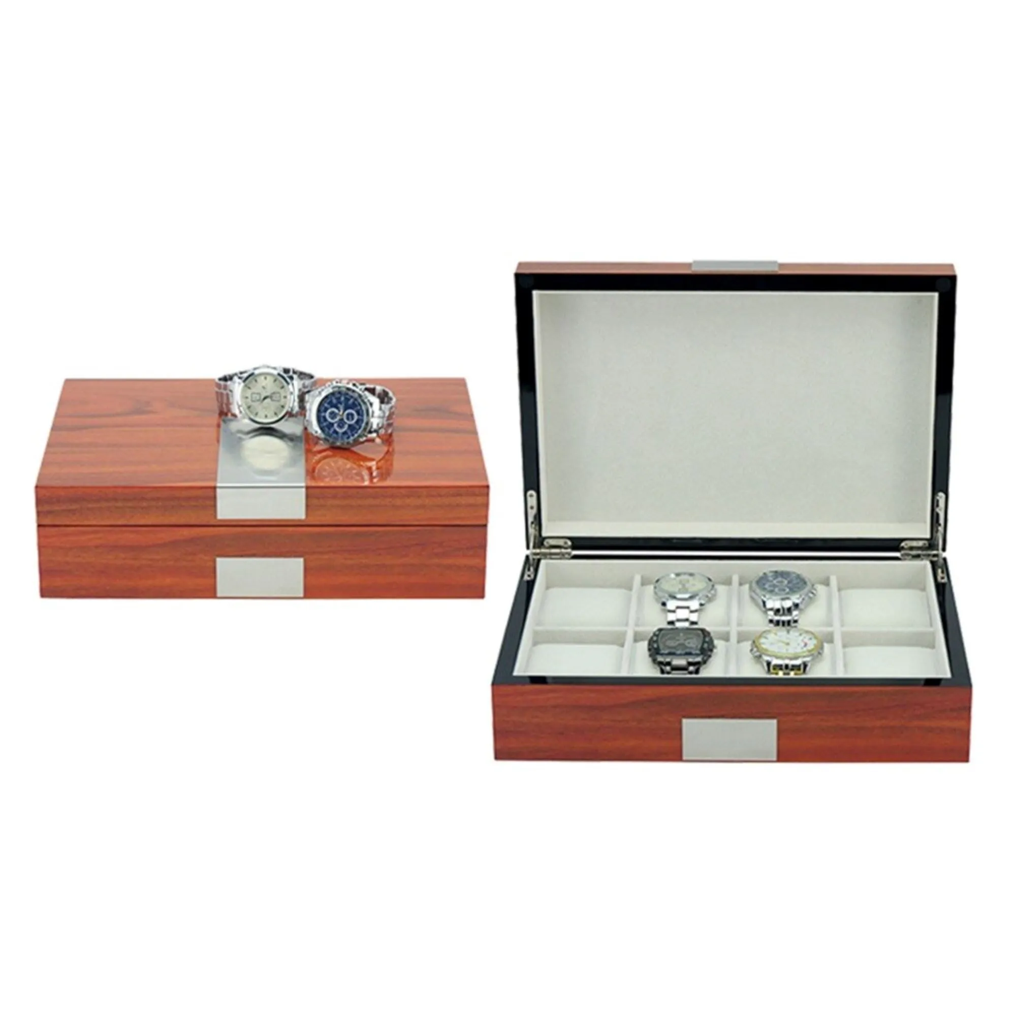 Rosewood Wooden Watch Box for 8 Watches
