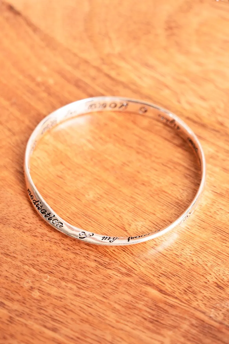 SALE! Silvertone My Rock And My Redeemer Twist Bangle