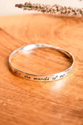 SALE! Silvertone My Rock And My Redeemer Twist Bangle