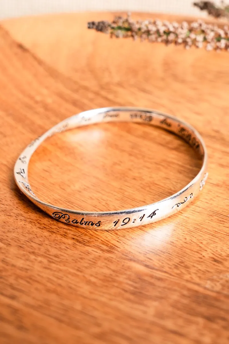 SALE! Silvertone My Rock And My Redeemer Twist Bangle