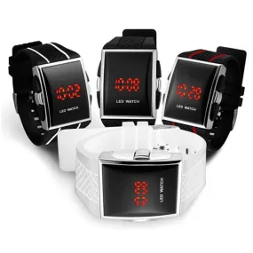 Watch Electronic Watch Male Led Silicone Square