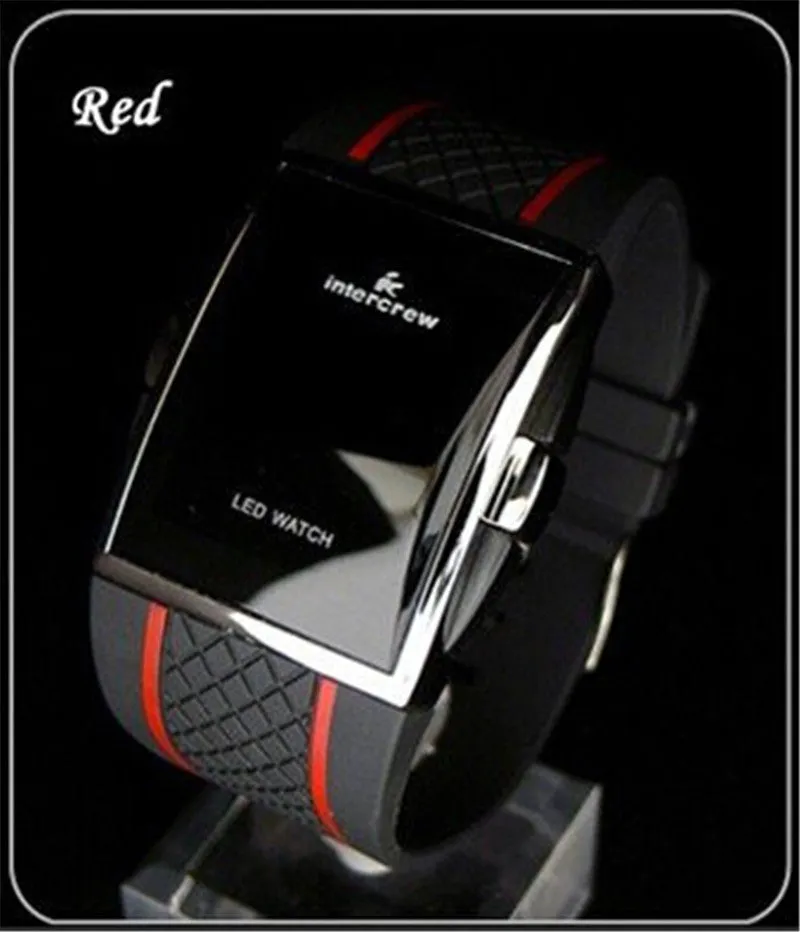 Watch Electronic Watch Male Led Silicone Square