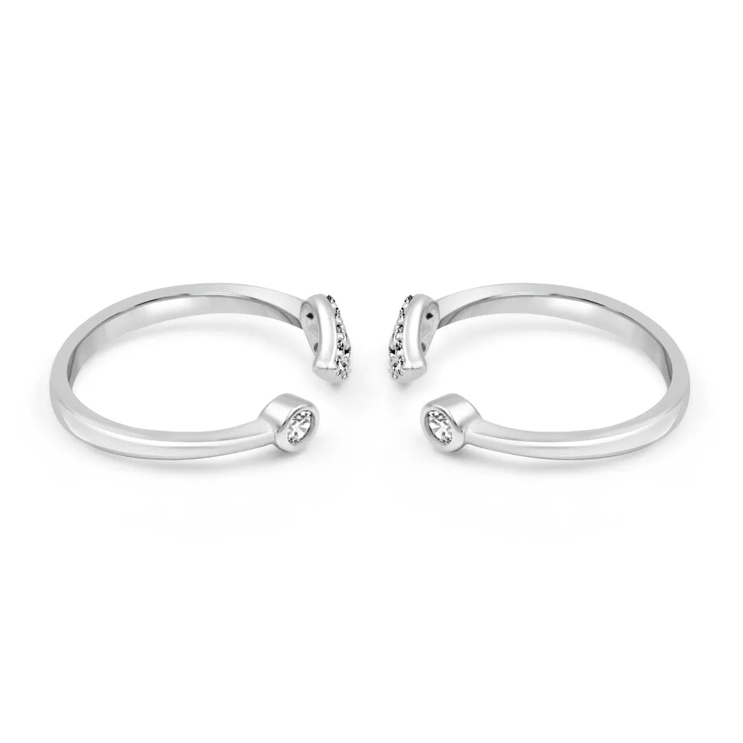 Zarkan The Leaf Life Silver Toe Rings