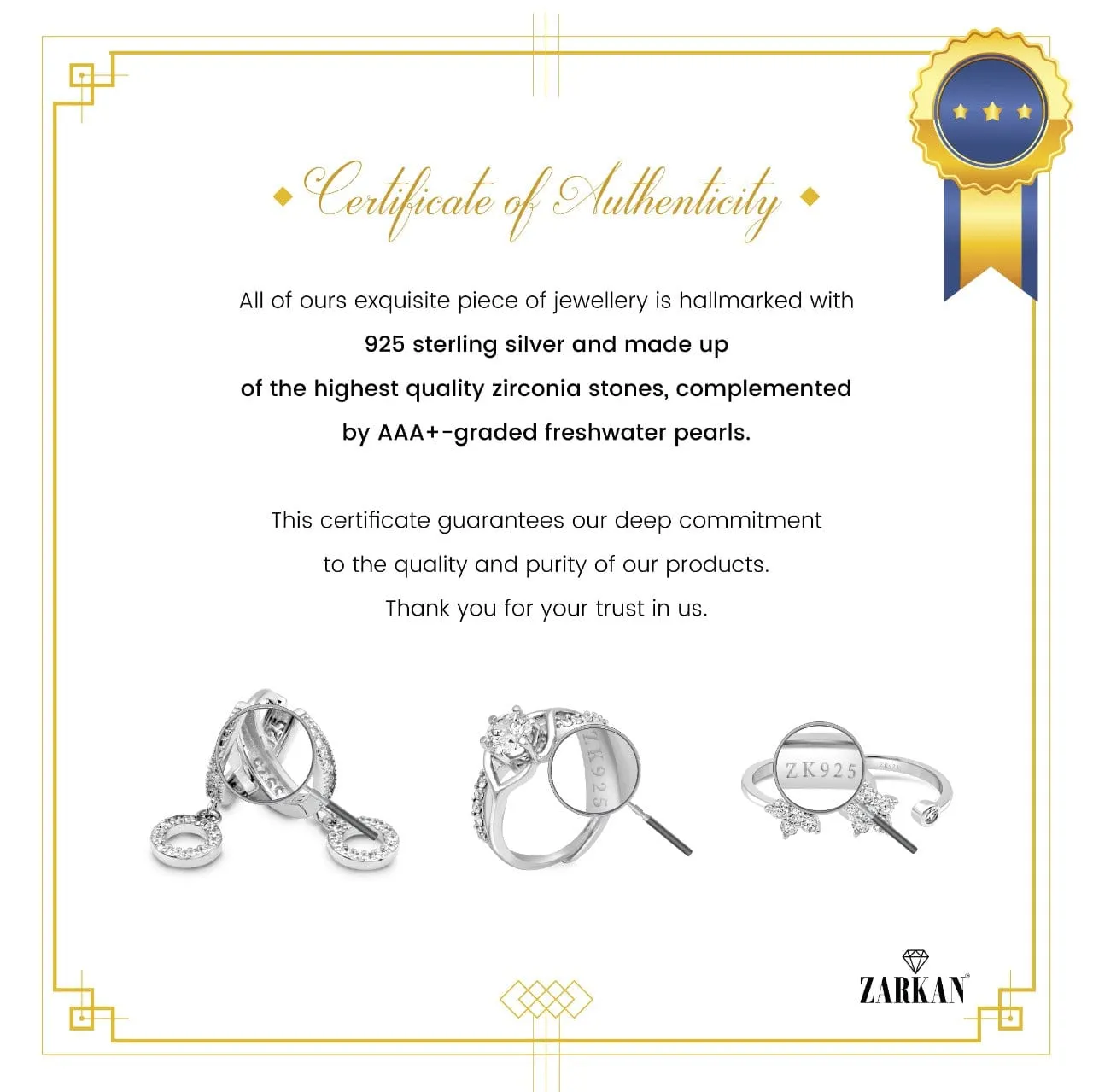 Zarkan The Leaf Life Silver Toe Rings