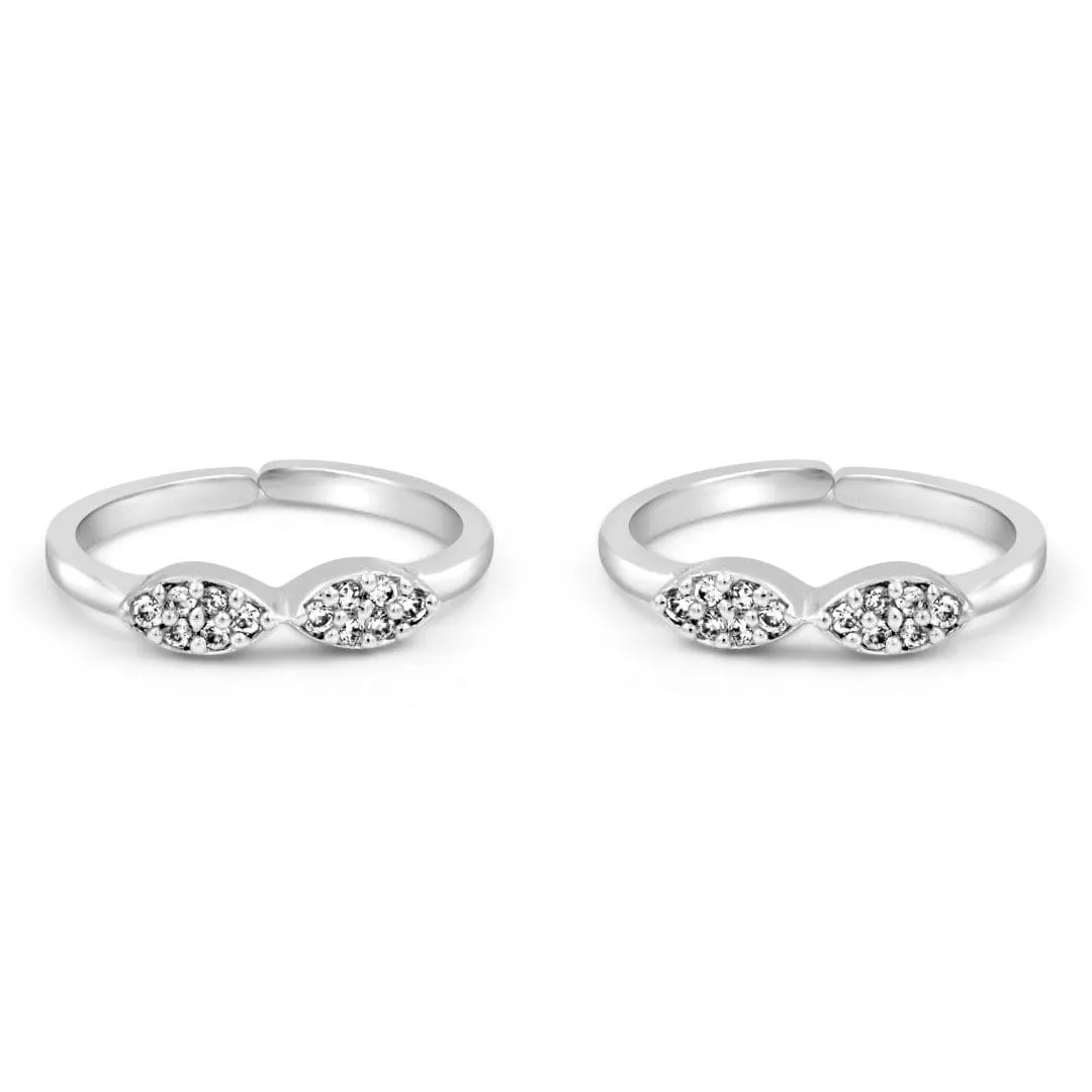 Zarkan The Wonderous Wings Silver Toe Rings