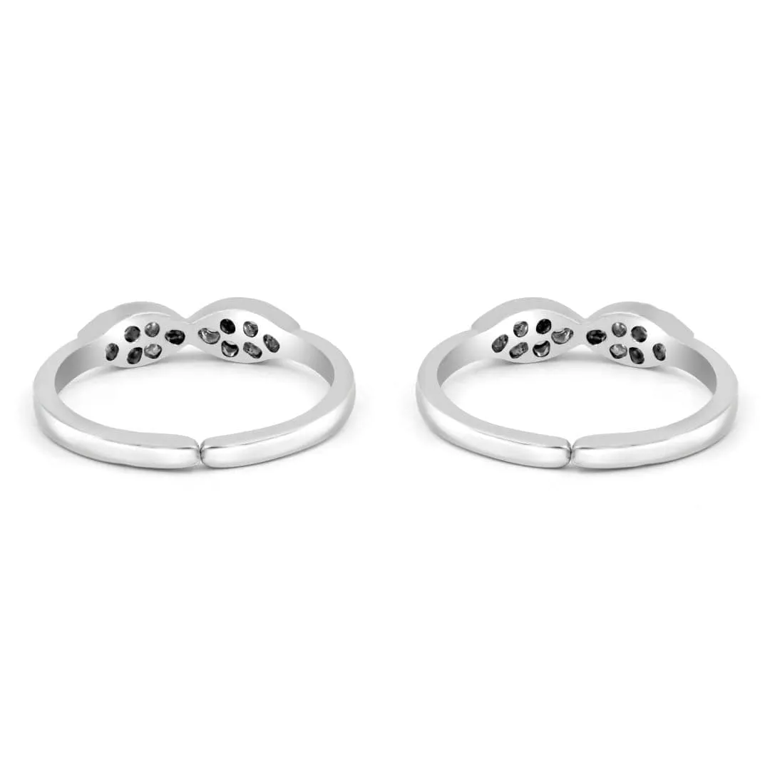 Zarkan The Wonderous Wings Silver Toe Rings